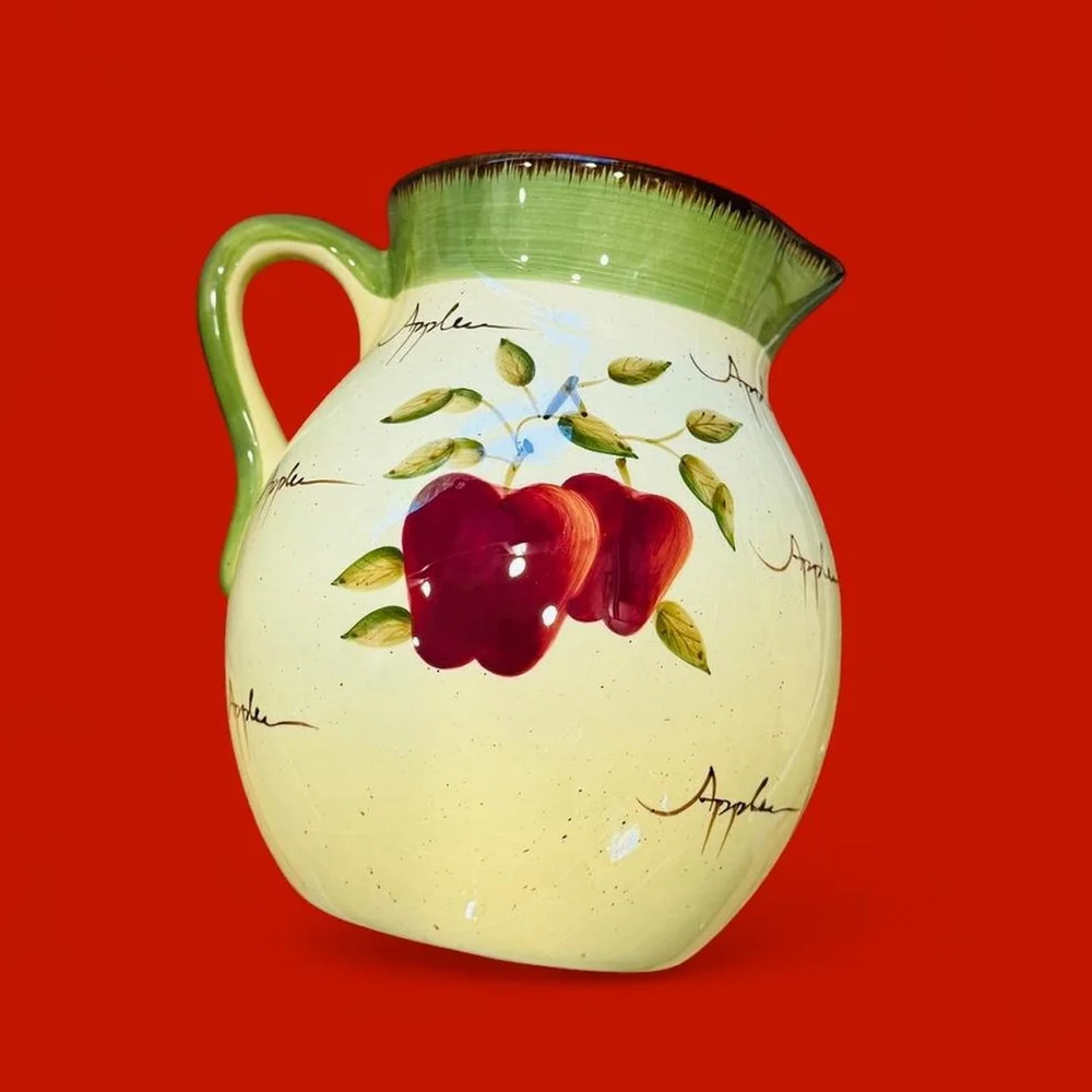 HOMCO Vintage Y2K Home Interiors Apple Orchard Collection Water Pitcher NEW
